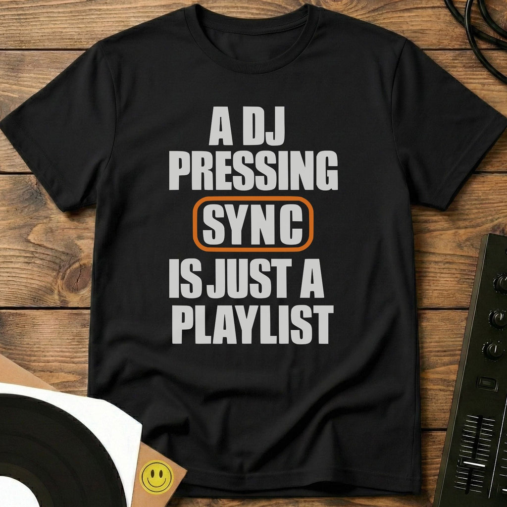 A DJ Pressing Sync T-Shirt